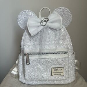 Loungefly Disney Minnie Mouse Sequin Wedding backpack